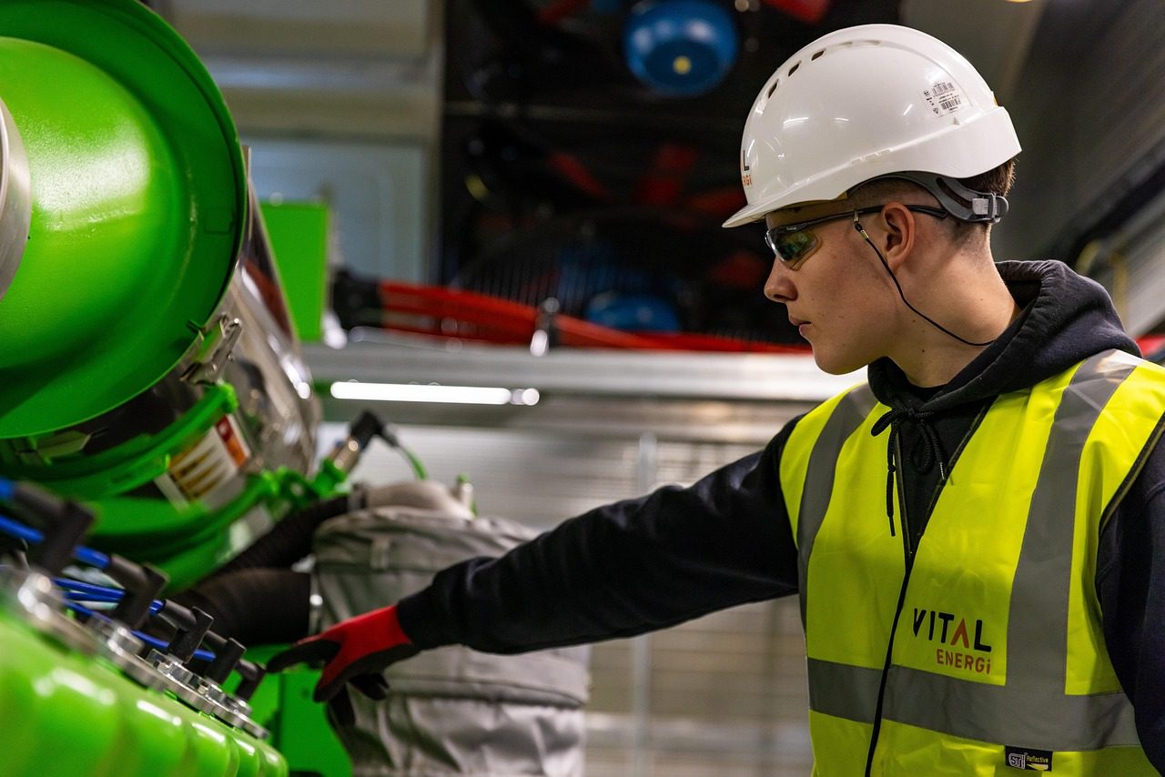 Engineer inside a process plant